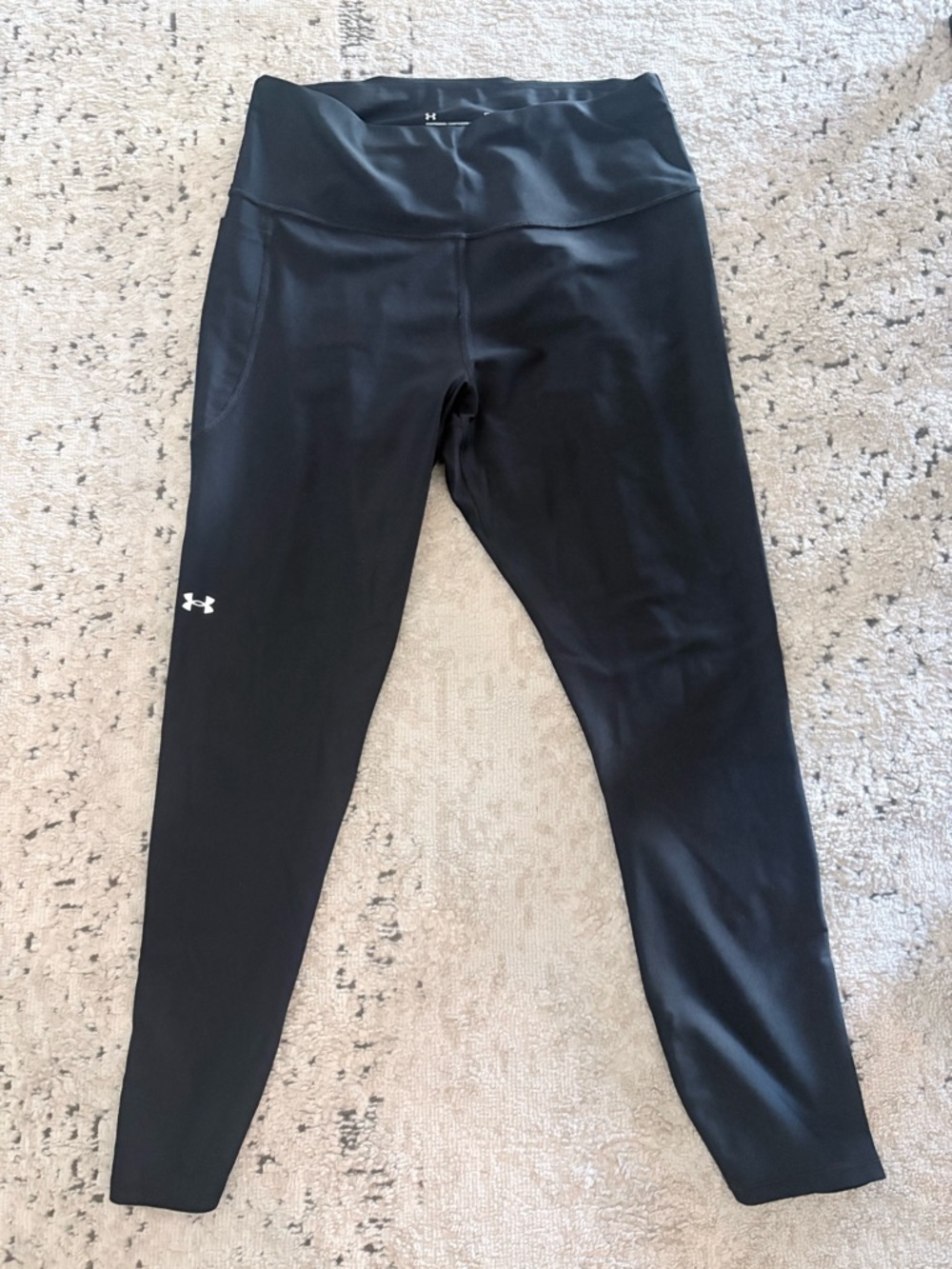 Under Armour HeatGear Compression Leggings Women’s 1X Black High Rise Athletic